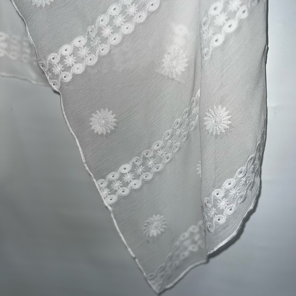 Indigo Soul Cardigan Women’s Large White Sleeveless 100% Polyester Open Front - Picture 8 of 13